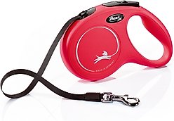 Flexi Classic Nylon Tape Retractable Dog Leash, Red, Medium: 16-ft long
