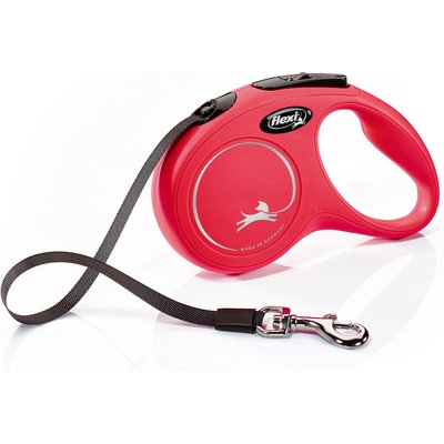 Flexi Flexi Classic Nylon Tape Retractable Dog Leash, Red, Small: 16-ft long