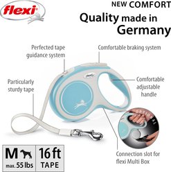 Flexi New Comfort Tape Plastic Retractable Dog Leash, Medium: 16-ft long slide 2 of 6