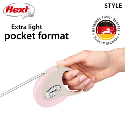 Show full view: Flexi Style Plastic Retractable Dog Leash, Pink, Small: 10-ft long slide 4 of 7