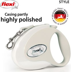 Flexi Style Plastic Retractable Dog Leash, White, Medium: 16-ft long slide 2 of 5