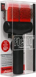 FlexIt Home 3-IN-1 Firm Flex Pet Grooming Brush, Red/Silver, 3.5-in slide 1 of 3