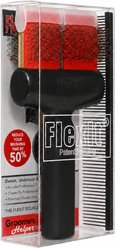 FlexIt Home 3-IN-1 Soft Flex Pet Grooming Brush, Red/Gold, 3.5-in slide 1 of 3