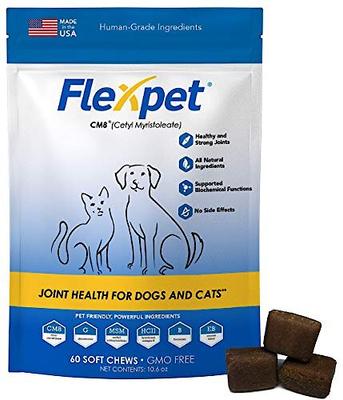 Show full view: Flexpet CM8 Maximum Strength Joint Health Dog & Cat Supplement, 60 count slide 4 of 6