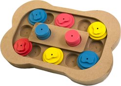 Flipo Brainiac Busy Bone Treat-Dispensing Dog Toy, Multi-Color slide 2 of 3