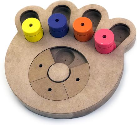 Show full view: Flipo Brainiac Busy Paw Treat-Dispensing Dog Toy, Multi-Color slide 1 of 4