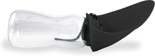 Show full view: Flipo Fold-A-Bowl Non-skid Plastic Dog & Cat Bowl & Water Bottle, Gray, 26-oz, Black slide 2 of 6