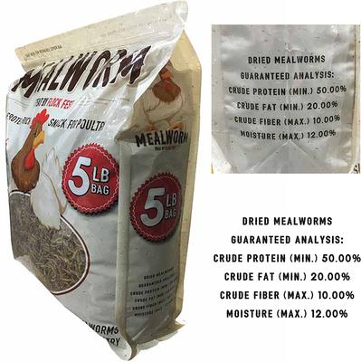 Show full view: Flock Fest Dried Mealworms Adult Poultry Treats, 5-lb bag, 1 count slide 4 of 9