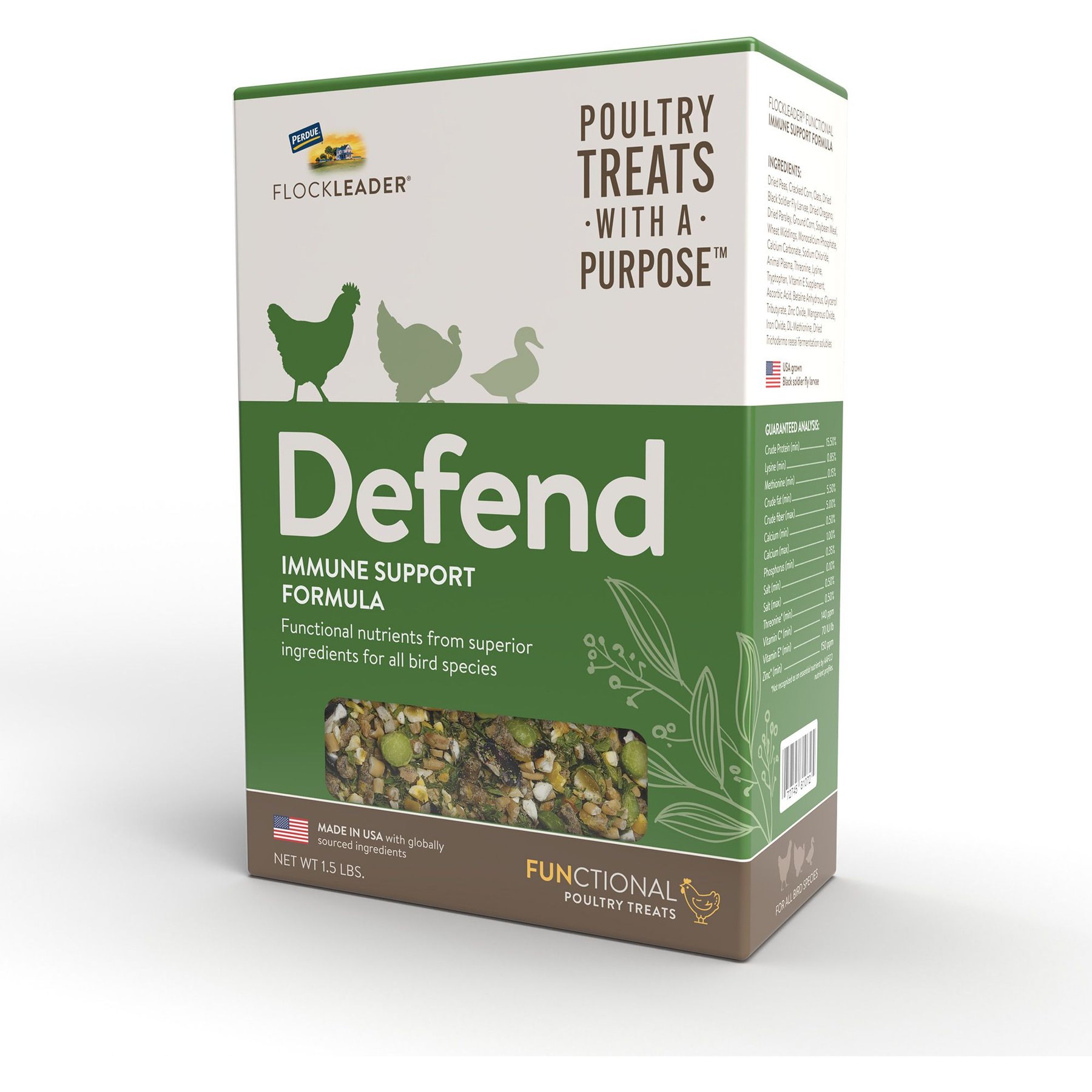 FlockLeader Defend Functional Poultry Treat, 1.5-lb bag