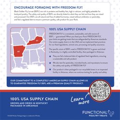 FlockLeader Freedom Fly All American Dried Black Soldier Fly Larvae Poultry Treats, 1-lb box slide 2 of 8