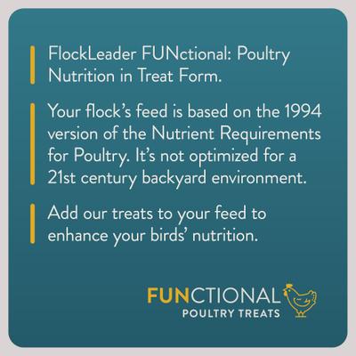 Show full view: FlockLeader Sustain Functional Poultry Treat, 1.5-lb bag  slide 3 of 11