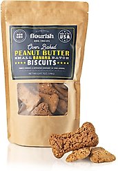 Flourish Peanut Butter Banana Biscuit Dog Treats, 7-oz bag