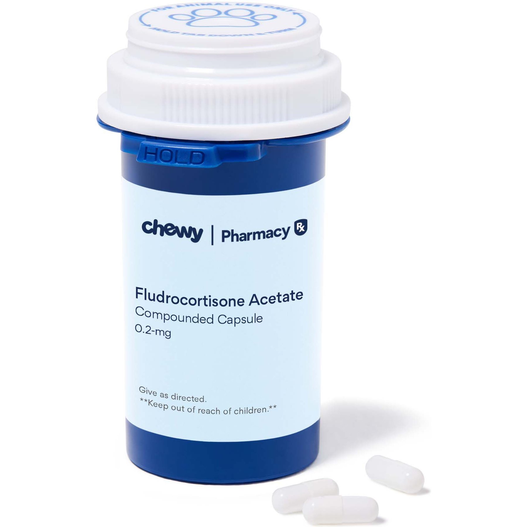 Fludrocortisone Acetate Compounded Capsule, 0.2 mg, 60 capsules for Veterinary use