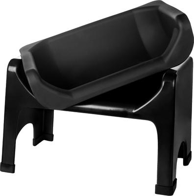 Show full view: Fluff Trough Elevated Dog & Cat Feeder, Black, Standard slide 2 of 8