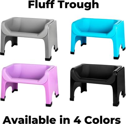 Show full view: Fluff Trough Elevated Dog & Cat Feeder, Black, Standard slide 6 of 8