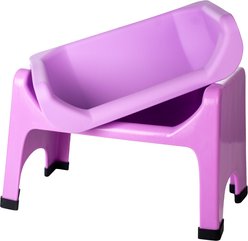 Fluff Trough Elevated Dog & Cat Feeder, Purple, Standard slide 2 of 8