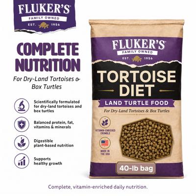 Show full view: Fluker's Tortoise Diet Land Turtle Reptile Food Crumble, 40 lb bag slide 4 of 9