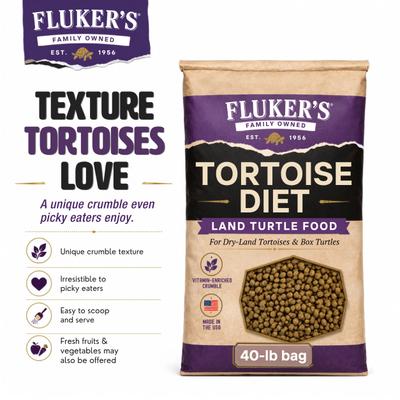 Show full view: Fluker's Tortoise Diet Land Turtle Reptile Food Crumble, 40 lb bag slide 7 of 9