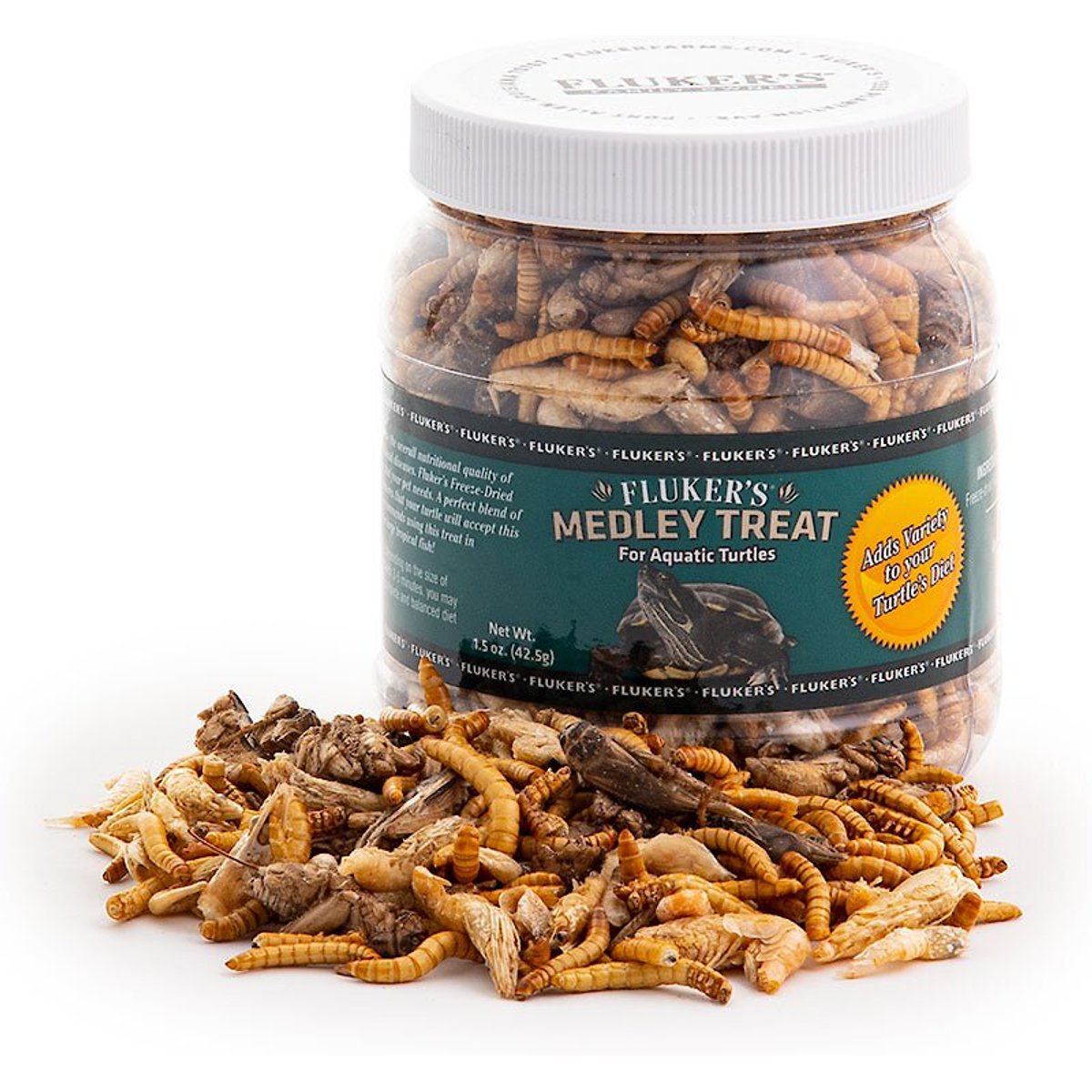 Fluker's 5 Star Medley Freeze-Dried Aquatic Turtle Treats, 1.5-oz jar