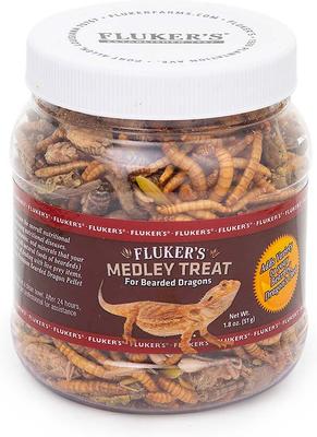 Show full view: Fluker's 5 Star Medley Freeze-Dried Bearded Dragon Treats, 1.8-oz jar slide 3 of 6