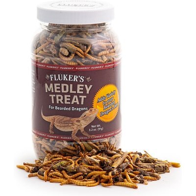 Fluker's Fluker's 5 Star Medley Freeze-Dried Bearded Dragon Treats, 3.2-oz jar, bundle of 2