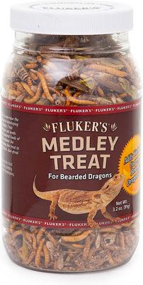 Show full view: Fluker's 5 Star Medley Freeze-Dried Bearded Dragon Treats, 3.2-oz jar slide 2 of 5