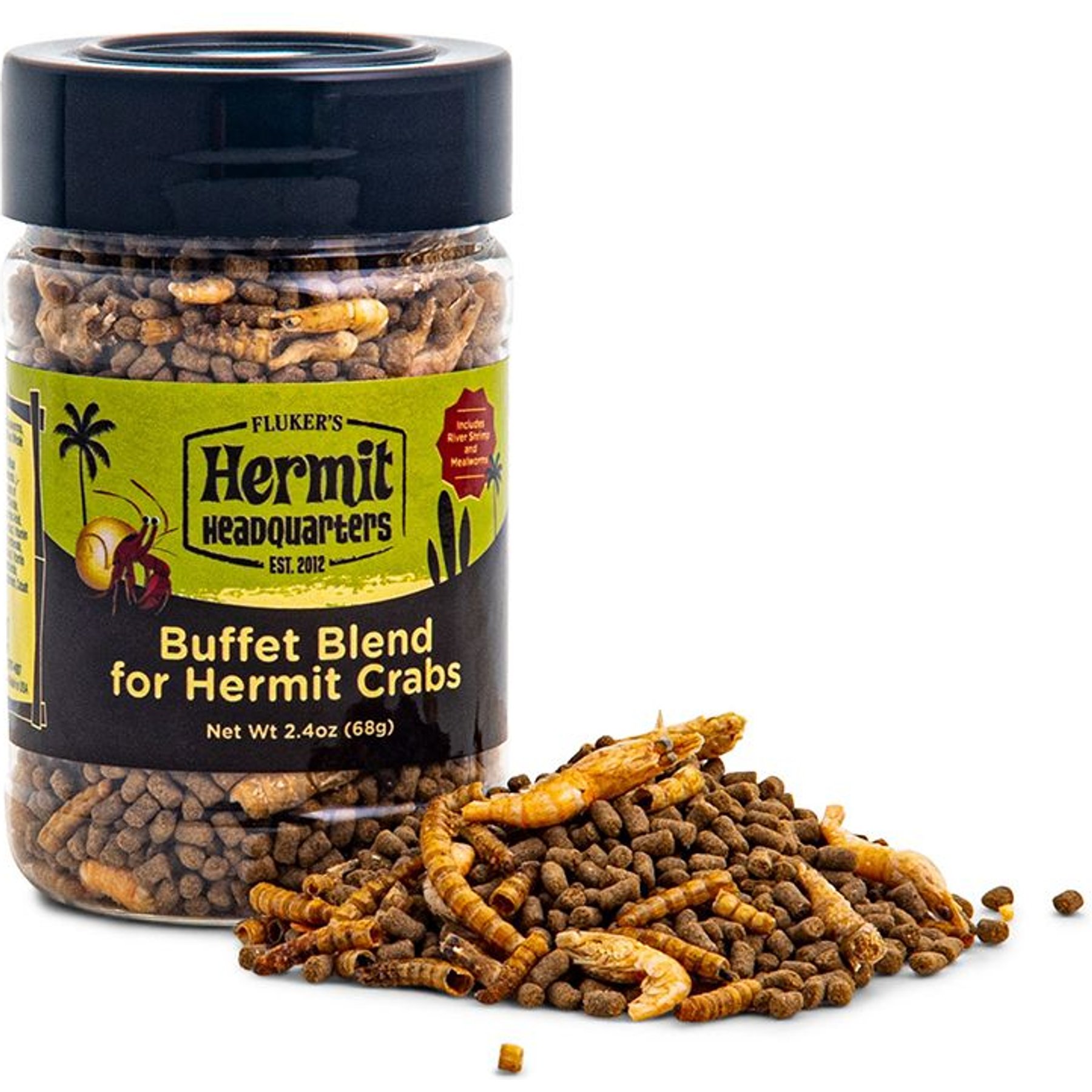 Fluker's Buffet Blend Hermit Crab Food, 2.4-oz jar