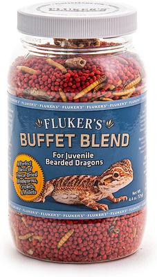 Show full view: Fluker's Buffet Blend Juvenile Bearded Dragon Food, 4.4-oz jar slide 2 of 5
