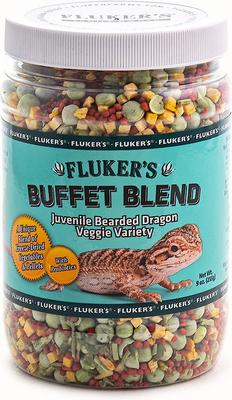 Show full view: Fluker's Buffet Blend Veggie Variety Juvenile Bearded Dragon Food, 9-oz jar slide 2 of 5