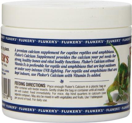 Show full view: Fluker's Calcium without Vitamin D3 Outdoor Reptile Supplement, 2-oz jar slide 2 of 5