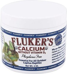 Fluker's Calcium without Vitamin D3 Outdoor Reptile Supplement, 4-oz jar