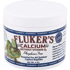 Fluker's Calcium without Vitamin D3 Outdoor Reptile Supplement, 4-oz jar