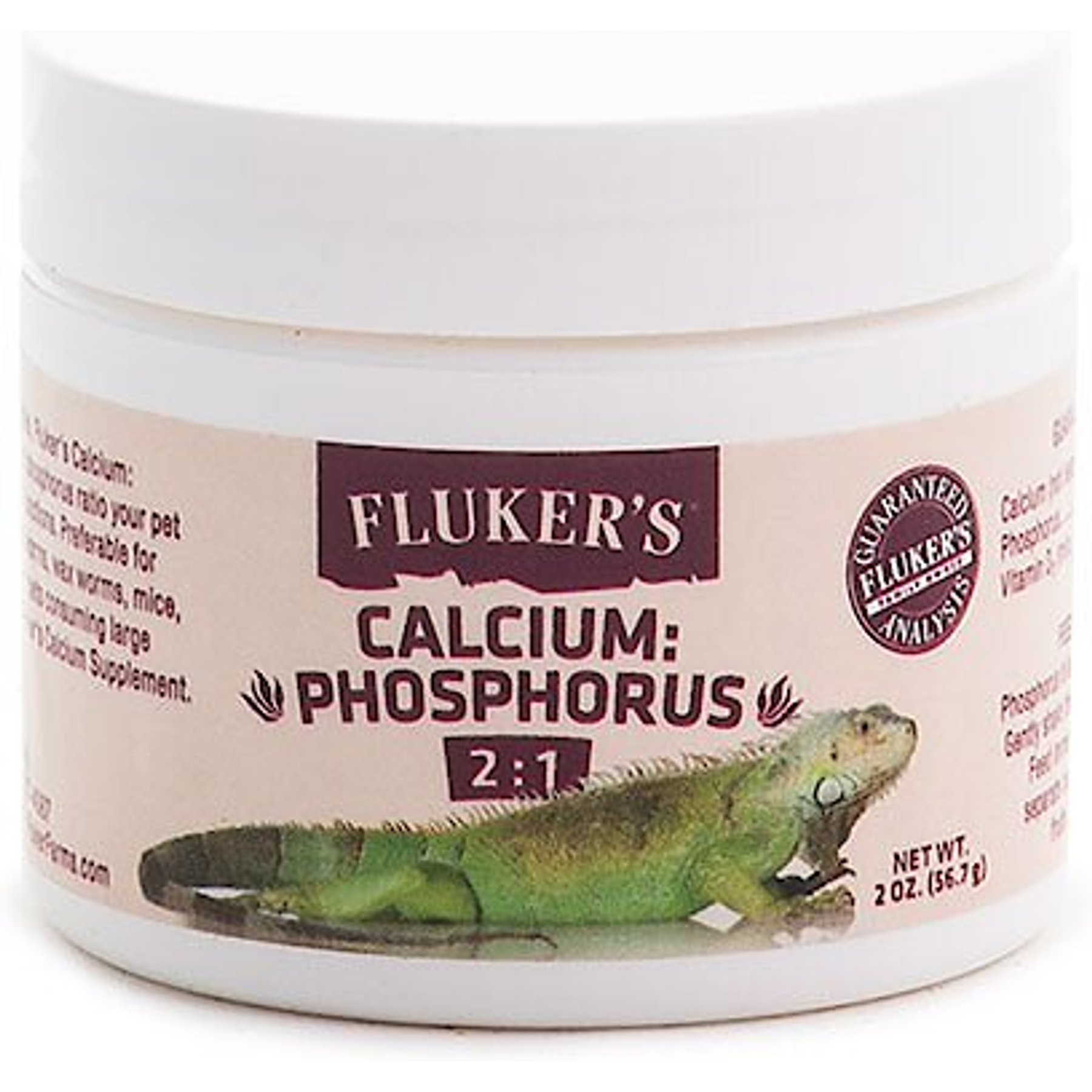 Fluker's Calcium:Phosphorus 2:1 Reptile Supplement, 2-oz jar, bundle of 3