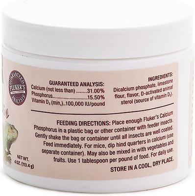 Show full view: Fluker's Calcium:Phosphorus 2:1 Reptile Supplement, 4-oz jar slide 3 of 4