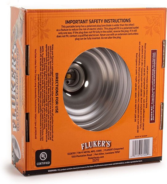 Show full view: Fluker's Ceramic Clamp Lamp, 8.5-in slide 3 of 6