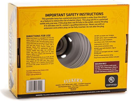 Show full view: Fluker's Clamp Lamp with Dimmer, 5.5-in slide 3 of 6