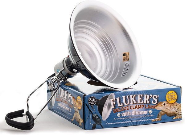 Fluker's Clamp Lamp with Dimmer, 8.5-in