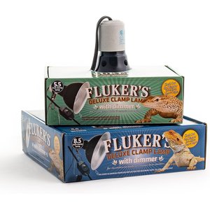 Fluker's Clamp Lamp with Dimmer, 8.5-in