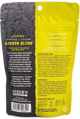 Show full view: Fluker's Crafted Cuisine Garden Blend Reptile Food, 6.5-oz bag slide 2 of 2