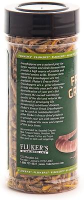 Show full view: Fluker's Freeze-Dried Grasshoppers Reptile Treats, 1-oz jar slide 3 of 5