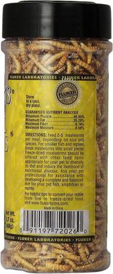 Show full view: Fluker's Freeze-Dried Mealworm Treats, 1.7-oz jar, bundle of 3 slide 3 of 5