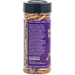 Fluker's Freeze-Dried Superworms Reptile Food, 1.7-oz bag