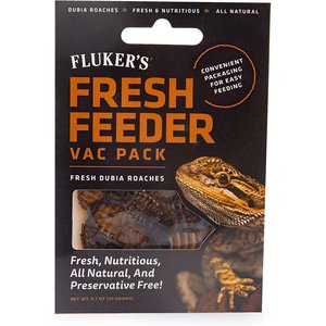 Fluker's Fresh Feeder Vac Pack Dubia Roaches Reptile Food, 0.7-oz bag
