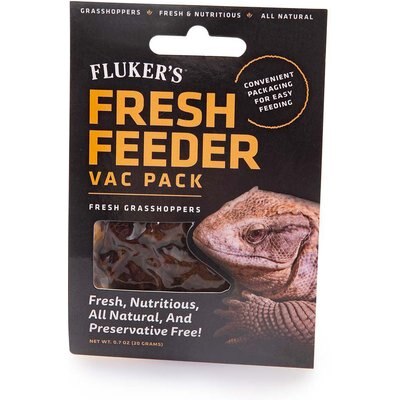 Fluker's Fluker's Fresh Feeder Vac Pack Grasshoppers Reptile Food, 0.7-oz bag