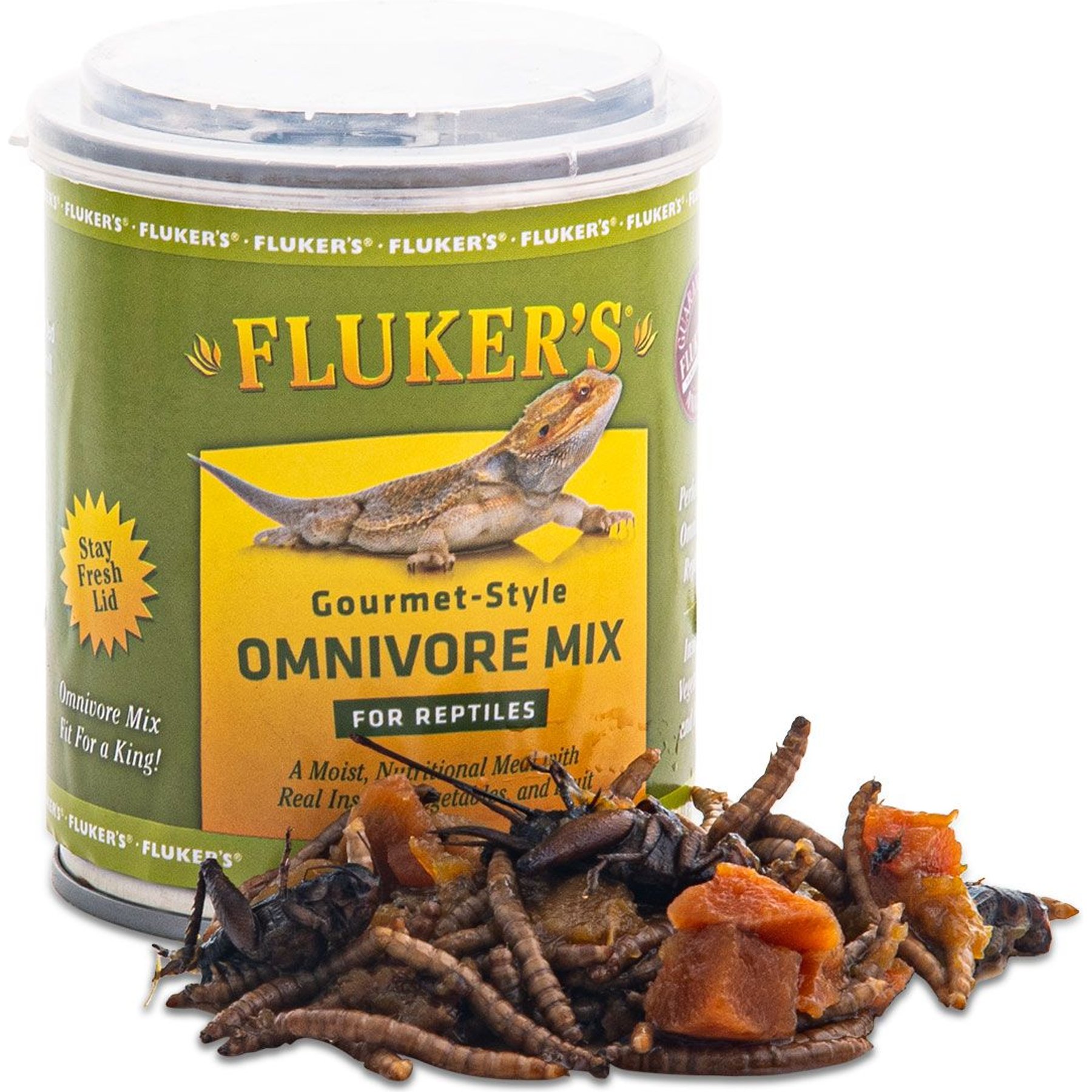 Fluker's Gourmet Canned Omnivore Mix Reptile Food, 2.75-oz can