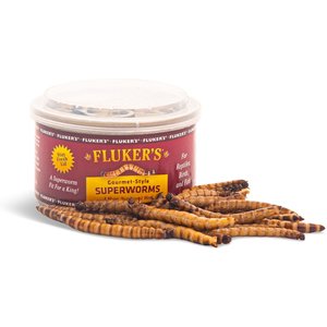 Fluker's Gourmet Canned Superworms Reptile Food, 1.2-oz bag
