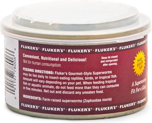 Show full view: Fluker's Gourmet Canned Superworms Reptile Food, 1.2-oz bag slide 2 of 4
