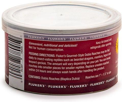 Show full view: Fluker's Gourmet-Style Canned Dubia Roaches Reptile Food, 1.2-oz bag slide 3 of 4
