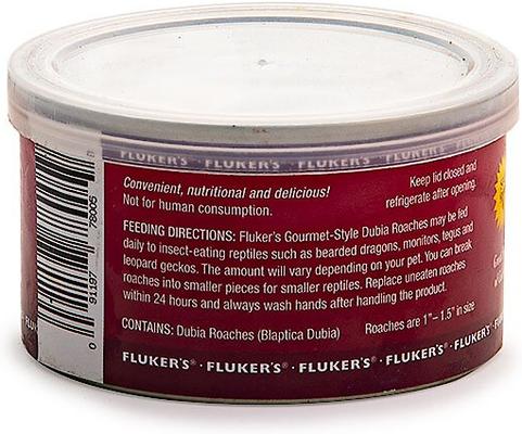 Show full view: Fluker's Gourmet-Style Canned Dubia Roaches Reptile Food, 1.2-oz bag slide 4 of 4