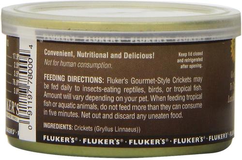 Show full view: Fluker's Gourmet-Style Crickets Reptile Food, 1.2-oz can, bundle of 5 slide 2 of 5